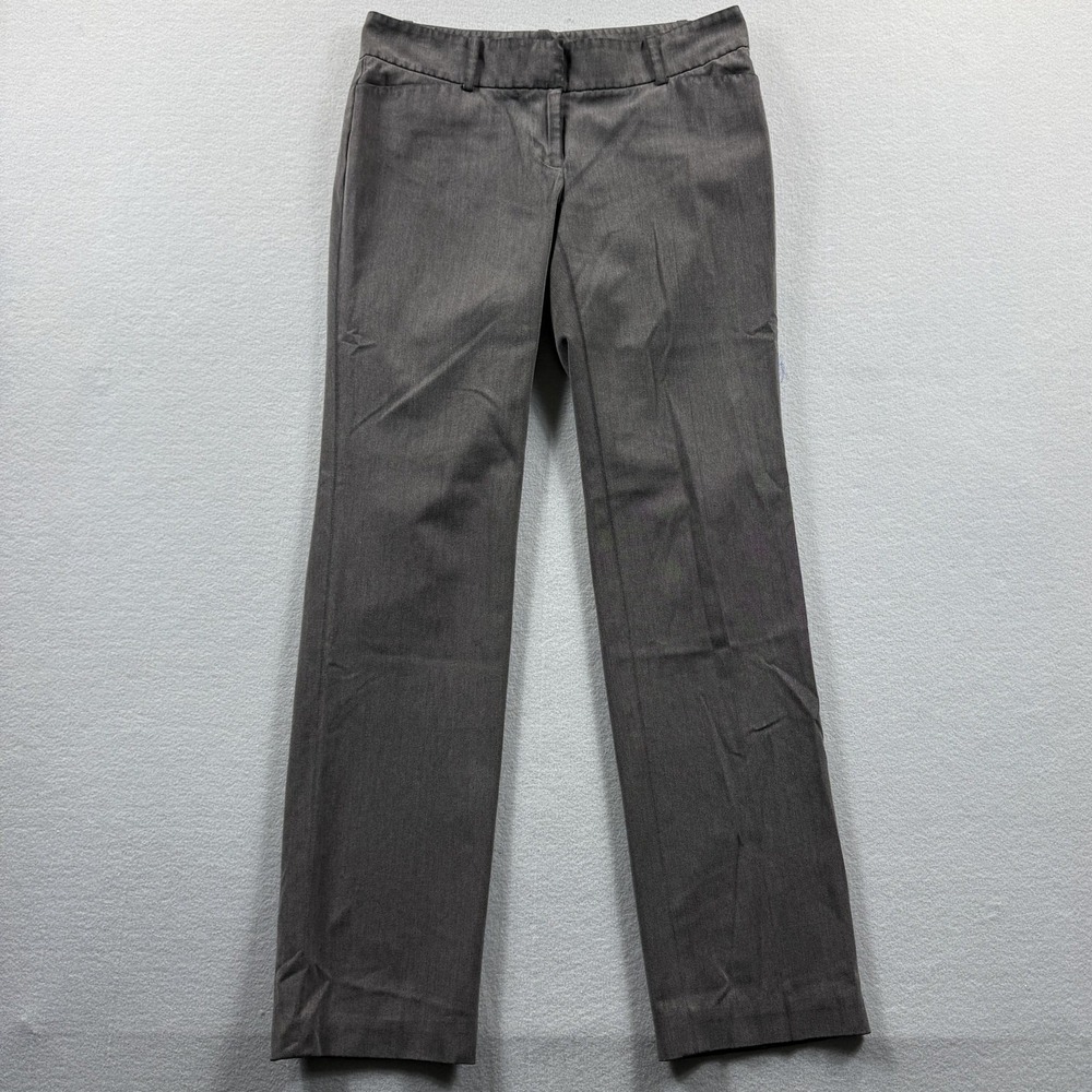 Ann Taylor Dress Pants Women 2 Gray Straight Leg Career